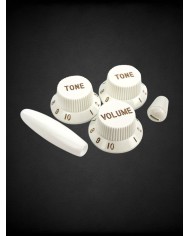 Set Boutons Blancs Stratocaster Vintage US & Metric size