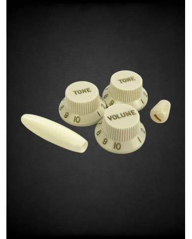 Stratocaster Knobs Set USA Parchment AllParts