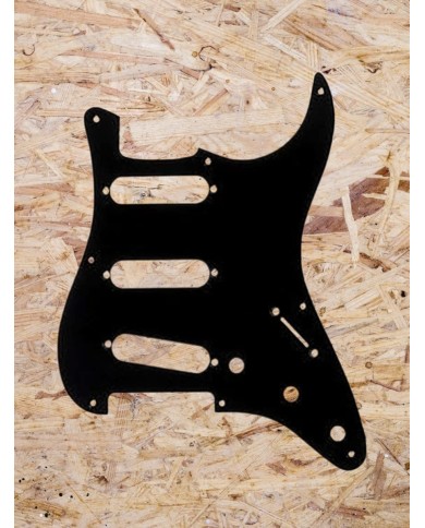 Pickguard Stratocaster Vintage 1ply 8H Noir Brillant .06" (1.52mm)