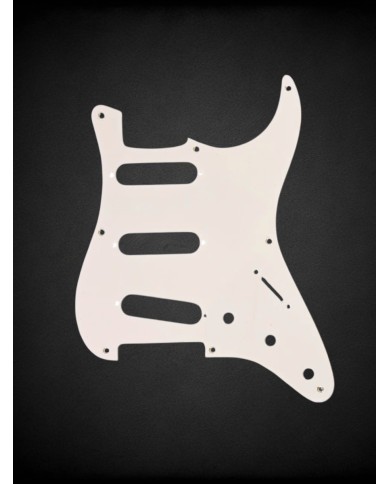 Pickguard Stratocaster US 8H 1ply Parchment old White .060" 