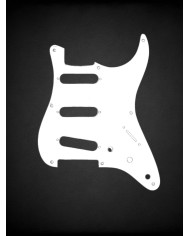 Pickguard Stratocaster Vintage 1ply 8H White Gloss .06"