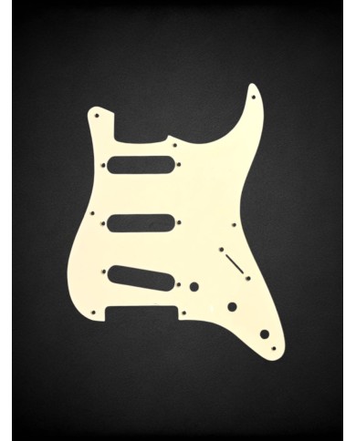 Pickguard SSS pour US vintage 54-59' Stratocaster 8 trous 1ply Crème  (1.52mm) .060” 1,524mm