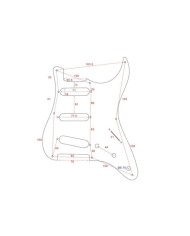 Stratocaster US 8-hole 1-ply transparent .060" pickguard