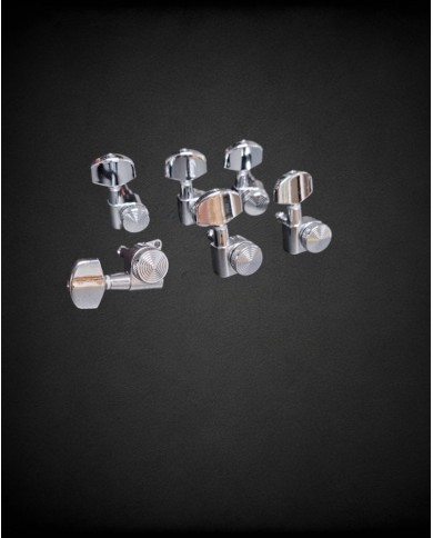 JinHo locking tuning machines - 6-in-line - Chrome - Large buttons