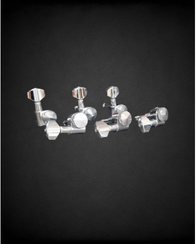 JinHo locking tuning machines - 6-in-line - Chrome - Small buttons