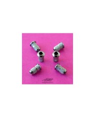 6 Passe cordes mini ferrules chrome cordes traversantes