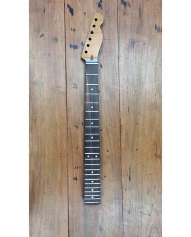 Manche de guitare électrique style Telecaster en érable flammé et touche palissandre