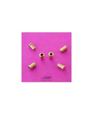 6 Mini-Saitenhülsen Gold für Saitenführung durch den Korpus