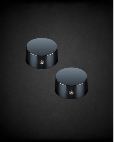 Boutons Schaller en laiton, finition noir, x2