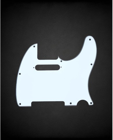 Pickguard Telecaster blanc 3plis 8 trous- WD