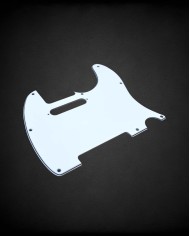 White 3-ply 8-hole Telecaster pickguard - WD
