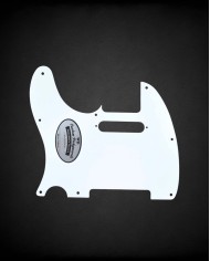 White 3-ply 8-hole Telecaster pickguard - WD