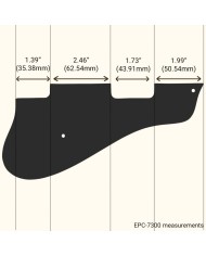 Pickguard pour Epiphone 1961-1970 Casino, 5 plis, noir