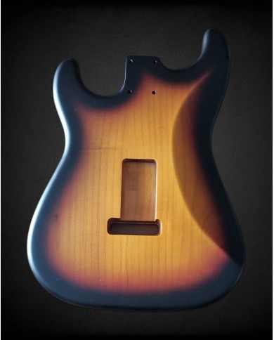 Stratocaster Body 3-Tone Sunburst, Satin Nitro Alder