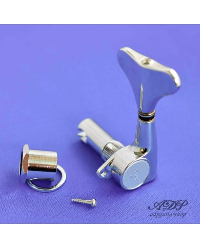 1 verchromte Gotoh GB7 Compact Bassmechanik, rechte Seite