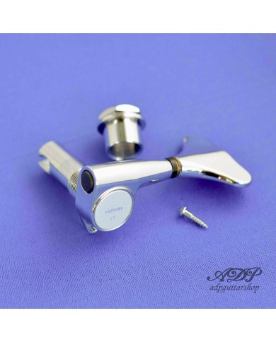 1 verchromte Gotoh GB7 Compact Bassmechanik, linke Seite