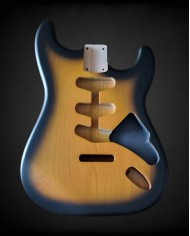 Corps Stratocaster Sunburst 2 Tons, Aulne Nitro Satin