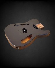 Tele Thinline body in ash, gloss poly finish