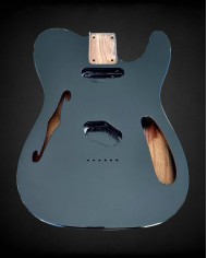 Tele Thinline body in ash, gloss poly finish
