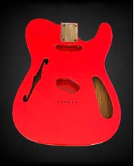 Tele Thinline body in ash, gloss poly finish
