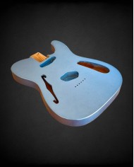 Tele Thinline body in ash, gloss poly finish