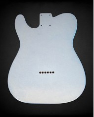 Tele Thinline body in ash, gloss poly finish