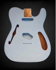 Tele Thinline body in ash, gloss poly finish