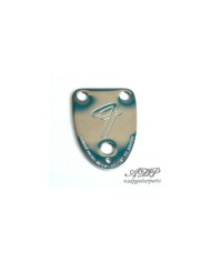 Fender 3-Loch-Halsplatte für Stratocaster und Telecaster 70s F-Logo Chrom Neck Plate 005-4525-049