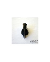 1 schwarzer Chicken-Head-Kunststoffknopf für 6-mm-Potentiometer, 18 Riffelungen