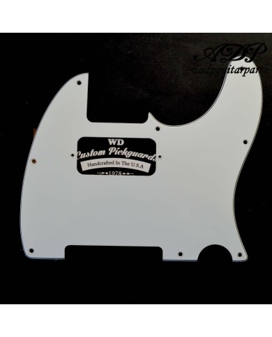 Individuelles Schlagbrett für Fender Telecaster mit TV JONES Humbucker weiß/schwarz/weiß
