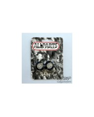 2 boutons Tone noir SilverTop Rickenbacker treble + bass Split shaft