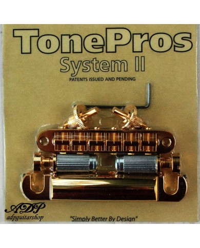 TonePros - Tune-O-Matic Steg + Nashville Saitenhalter Gold für Gibson LP SG