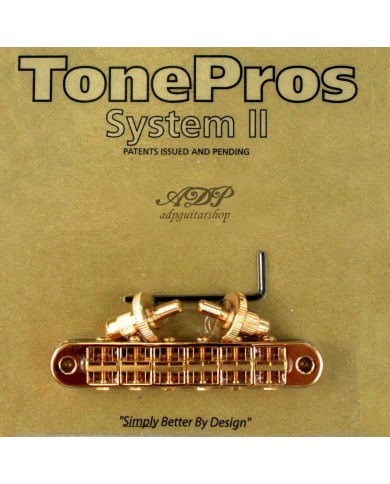 TonePros - Tune-O-Matic Steg + Nashville Saitenhalter Gold für Gibson LP SG