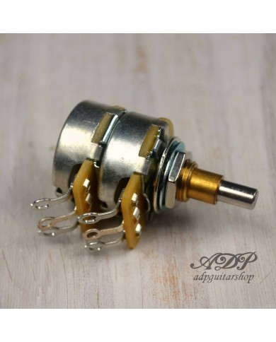 Doppelpotentiometer CTS EP-4585 Concentric Pot 250K/500K A + goldfarbener Knopf