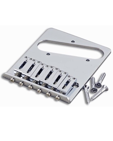 Gotoh GTC201 Telecaster-Steg mit 6 Saitenreitern für Linkshänder, Chrom