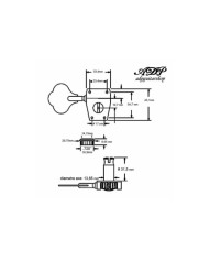 1 Mecanique de Basse Sandberg Cote Droit P-J Bass noire