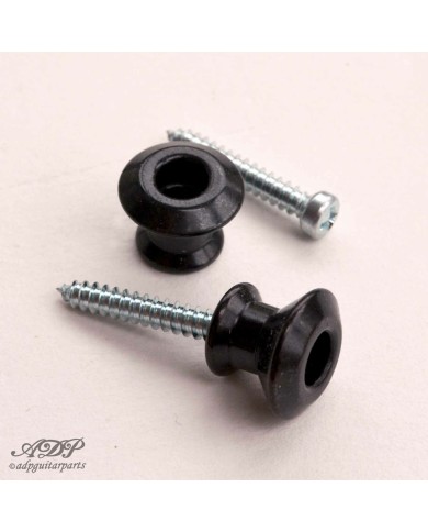 2 schwarze Dunlop Security Lock System Gurtpins