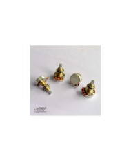 4 Linkshänder-SplitShaft-Potentiometer 500K Audio Reverse ExtraLong 3/4"