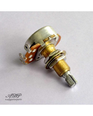 4 Linkshänder-SplitShaft-Potentiometer 500K Audio Reverse ExtraLong 3/4"