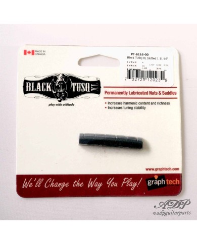 Graph Tech Black Tusq XL PT-6116-00 geschlitzter Sattel Akustik 1-23/32"