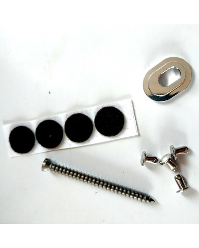 TOWNER Hinge Plate Adapter-KIT Bigsby Aluminium mit 2-Zoll-Schrauben