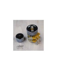 CTS Doppelpotentiometer 250K/500K A + konzentrischer Knopf Chrom