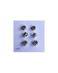 6 Nickelbuchsen, Adapter Achsdurchmesser 9.8/10mm, 6 mm