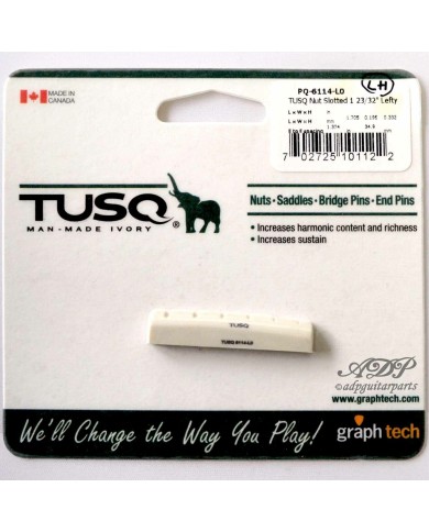 Graph Tech Tusq Sattel für Linkshänder PQ-6114-L0 Acoustic Slotted Nut 43.3x 4.95mm