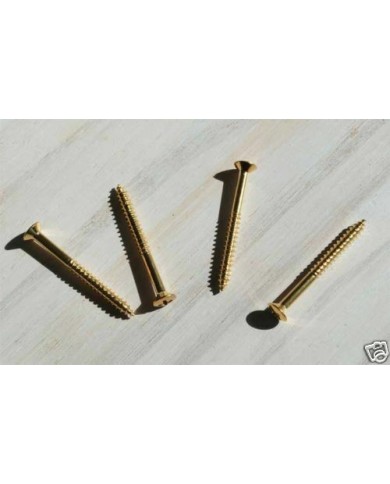 4 Halsbefestigungsschrauben passend für Fender, Gold, 4 x 42mm