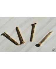 4 Halsbefestigungsschrauben passend für Fender, Gold, 4 x 42mm