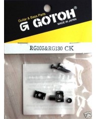 2 Gotoh Butterfly-Saitenniederhalter für Strat Tele, Cosmo Black