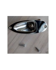 Stratocaster-Buchsenblech Gotoh Chrom + USA Switchcraft Mono-Klinkenbuchse