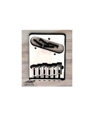 Telecaster Gotoh Brücke mit Saitenhalter, 6 Messing-Saitenreitern, Tele Bridge, Cosmo Black, GTC201
