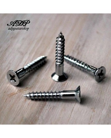 4 GOTOH Tele Bass Saitenhalter-Schrauben, Chrom, 3,8x25mm